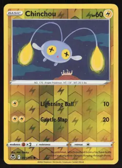 Chinchou 051/195 Common Silver Tempest Pokemon Reverse Holo Lightly Played - Image 1