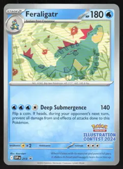Feraligatr (Illustration Contest 2024) 213 Scarlet & Violet Promo Pokemon NM - Image 1