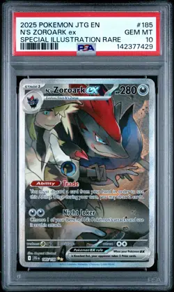 N's Zoroark ex 185/159 Pokemon Journey Together Special Illustration Rare PSA 10 - Image 1
