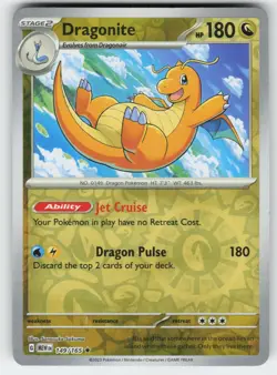 Dragonite 149/165 Rare 151 Pokemon Reverse Holo Near Mint - Image 1