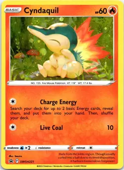 CYNDAQUIL SWSH221 COSMOS HOLO PROMO SWORD & SHIELD PROMO POKEMON MP - Image 1