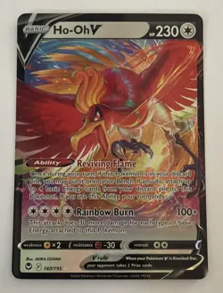 Pokemon Ho-Oh V Ultra Rare Full Art Silver Tempest Holo 230 HP 140/195 English - Image 1