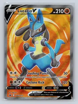 Lucario V SWSH213 Holo Promo Sword & Shield Promo Pokemon NM - Image 1