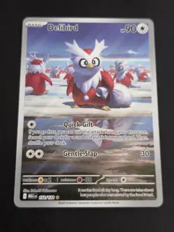 2025 POKEMON TCG DELIBIRD 152 MEGA EVOLUTION BASE SET ILLUSTRATION RARE HOLO NM - Image 1