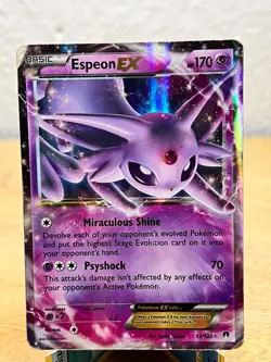 BREAKpoint Espeon EX 52/122 Holo EX Rare Pokemon DMG - Image 1