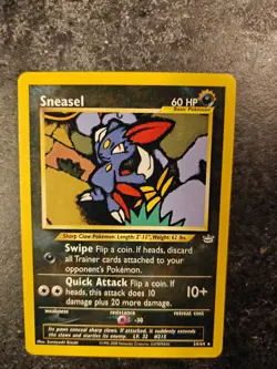 Pokemon TCG Sneasel 24/64 non Holo Neo Revelation Rare - Image 1