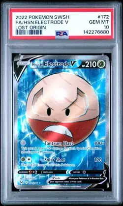 PSA 10 HISUIAN ELECTRODE V 172 LOST ORIGIN SWORD & SHIELD POKEMON GEM MINT - Image 1
