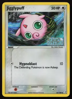 Jigglypuff 53/100 Reverse Holo Common Crystal Guardians Pokemon LP - Image 1