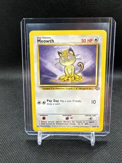 Pokemon Meowth Unlimited Jungle 56/64 Regular 50 HP Basic Common - Image 1