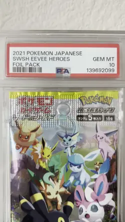 2021 Pokemon Japanese SWSH Eevee Heroes Booster Pack PSA 10 GEM Mint Sealed - Image 2