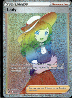 Lady 208/196 Lost Origin Rainbow Secret Rare Full Art Pokemon - Image 1