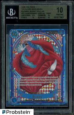 2026 One Piece Azure Sea's Seven OP09051 EN 3rd Anniversary Gold Buggy BGS 10 - Image 1