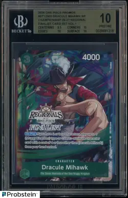 2026 One Piece Promos ST12003 Dracule Mihawk Champsp Regional Finalist BGS 10 - Image 1