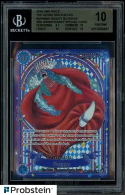 2026 One Piece Azure Sea's Seven OP09051 EN 3rd Anniversary Silver Buggy BGS 10 - Image 1