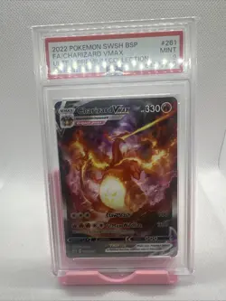 PSA 9 MINT Charizard VMAX SWSH261 FULL ART HOLO PROMO Pokemon Card - Image 1