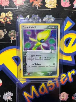 2004 Pokemon DARK CELEBI Ex Hidden Legends HOLO RARE SWIRL Card 4/101 - NM - Image 1