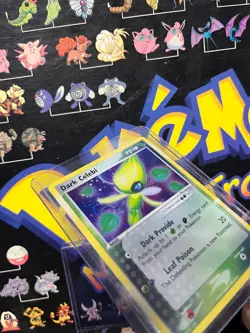 2004 Pokemon DARK CELEBI Ex Hidden Legends HOLO RARE SWIRL Card 4/101 - NM - Image 3