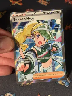 Pokemon Cards Emcee’s Hype 220/182 Full Art Secret Rare Destined Rivals - (NM) - Image 2