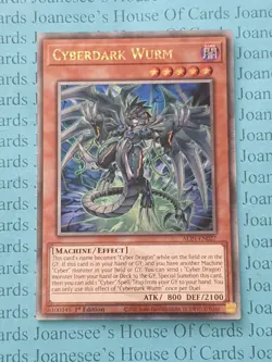 ALIN-EN027 Cyberdark Wurm Quarter Century Rare Yu-Gi-Oh Card 1st Edition New (A) - Image 2