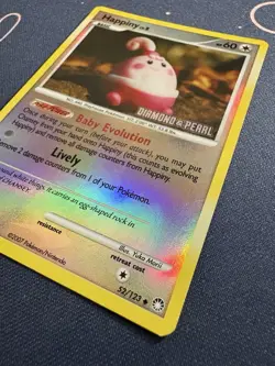 Happiny 52/123 Pokemon Diamond & Pearl Burger King Promo Reverse Holo Card LP - Image 3