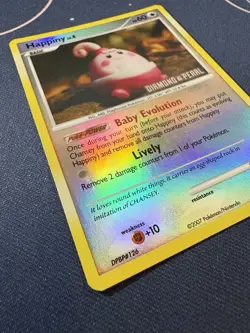 Happiny 52/123 Pokemon Diamond & Pearl Burger King Promo Reverse Holo Card LP - Image 4