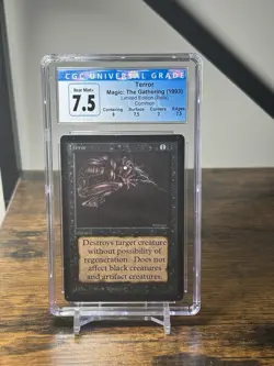 Beta Terror Limited Edition Magic the Gathering Card CGC 7.5 - Image 1