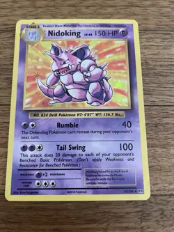 Nidoking Pokemon Card XY Evolutions 45/108 Holo Foil Rare Near Mint NM - Image 1