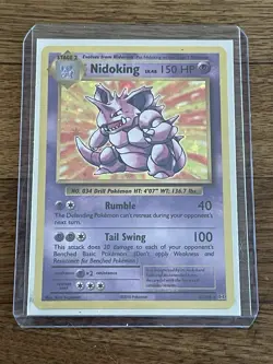Nidoking Pokemon Card XY Evolutions 45/108 Holo Foil Rare Near Mint NM - Image 4