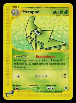 Pokemon Card - Metapod Expedition 87/165 Uncommon Non-Holo - Image 1