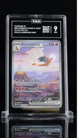 Pokemon TCG Charizard EX 199/165 Special Illustration Rare Card PSA 9 - Image 1