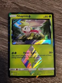 Shaymin Prism Star - 10/181 - Pokemon Team Up Sun & Moon Ultra Rare Card NM - Image 1