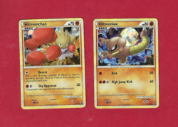 HITMONCHAN & HITMONLEE #HGSS 24 & 25--BLACK STAR PROMO HOLO POKEMON CARDS - Image 1