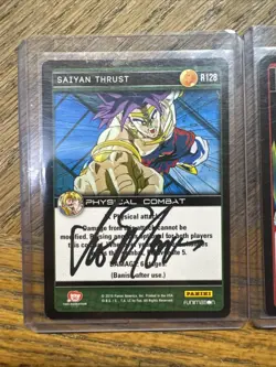 LOT OF 2 VIC MIGNOGNA SIGNED 2016 PANINI AMERICA DRAGON BALL Z TRADING CARDS - Image 2