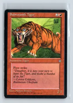 SABRETOOTH TIGER - MTG Magic the Gathering Card - Ice Age - Common - Image 1
