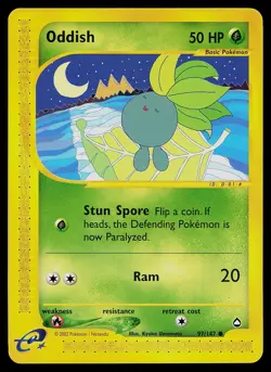 Pokemon Card - Oddish Aquapolis 97/147 Common - Image 1