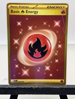Pokemon TCG Basic Fire Energy SV03 Obsidian Flames Holo Hyper Rare Card 230/197 - Image 1