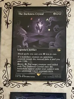 Final Fantasy Borderless Crystal Card Lot 5x NonFoil And 1 Foil Darkness Crystal - Image 3