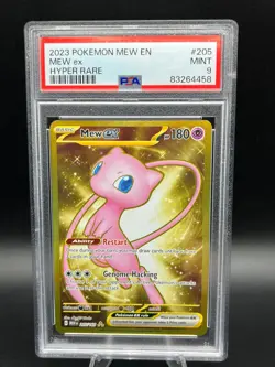PSA 9 Mint 2023 Pokemon Scarlet & Violet EN-151 205/165 MEW EX Hyper Rare CARD - Image 1