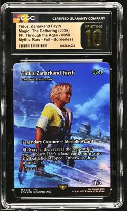 TIDUS, ZANARKAND FAYTH Final Fantasy Through the Ages Foil CGC Pristine 10 MTG - Image 1