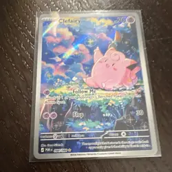 Pokemon TCG Clefairy ex 094/088 Sv09 IR Holo 190 HP Basic Eng perfect order - Image 1