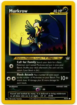 Pokemon - Murkrow 46/64 Neo Revelation NM - Image 1