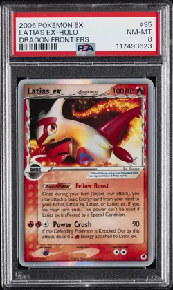 2006 POKEMON EX DRAGON FRONTIERS #95 LATIAS EX-HOLO PSA 8 - Image 1