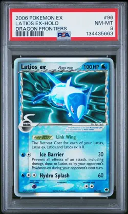 2006 POKEMON EX DRAGON FRONTIERS #96 LATIOS EX-HOLO PSA 8 - Image 1