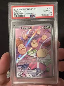 PSA 10 Exeggcute 192/191 PSA 10 2024 Pokemon SV08: Surging Sparks IR - Image 1