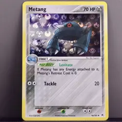 Pokemon Metang 44/101 Reverse Holo EX Hidden Legends LP Vintage 2004 - Image 1