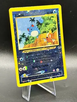 Marill 11/18 Promo Pokemon Southern Islands Wotc Vintage Reverse Holo Swirl LP - Image 1
