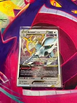 Arceus Vstar 123/172 Metal Card Light Play English Pokemon TCG - Image 1