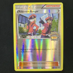 STAFF Pokemon Ranger 104/114 Regional Promo Reverse Holo Stamped Nintendo Card - Image 2