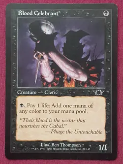 Magic The Gathering LEGIONS BLOOD CELEBRANT black card MTG - Image 1