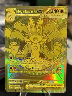 Mega Lucario ex #188/132 - Pokemon ME01: Mega Evolution Mega Hyper Rare Card - Image 1